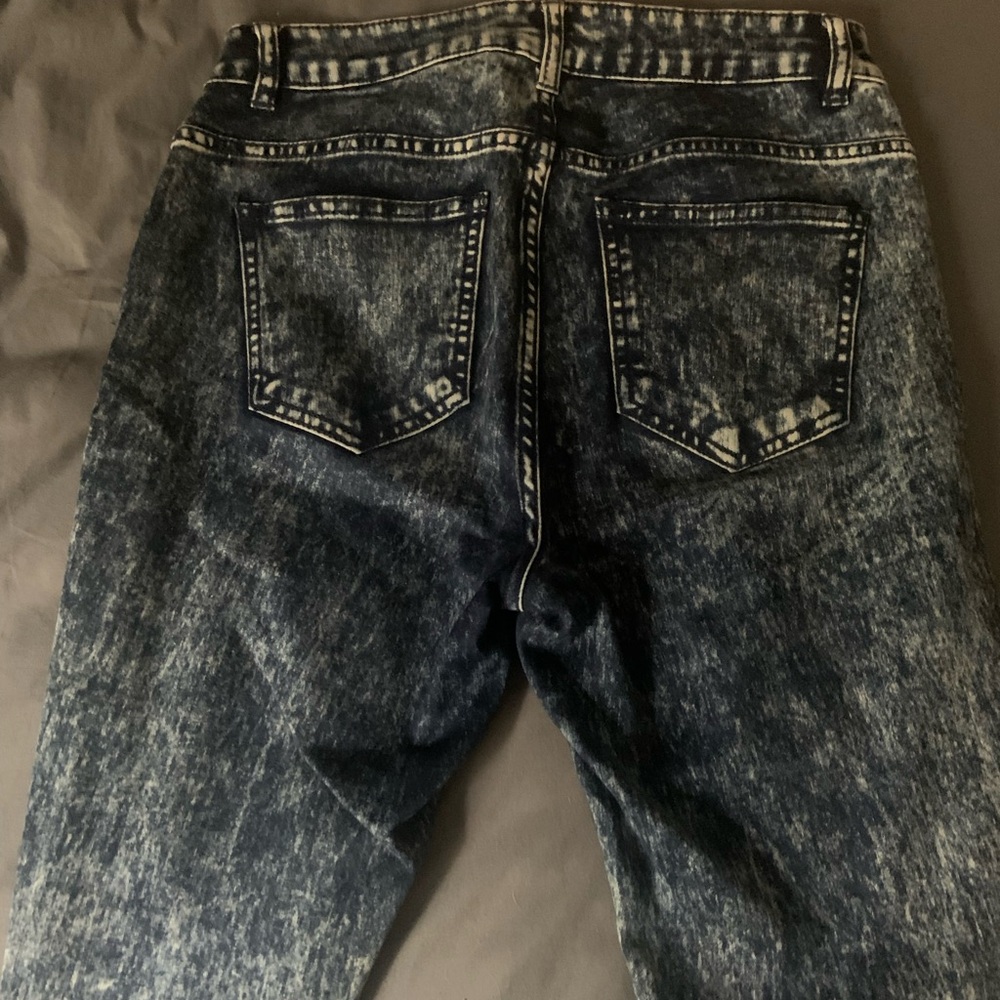 Forever 21 Women's Blue Acid Wash Skinny Jeans